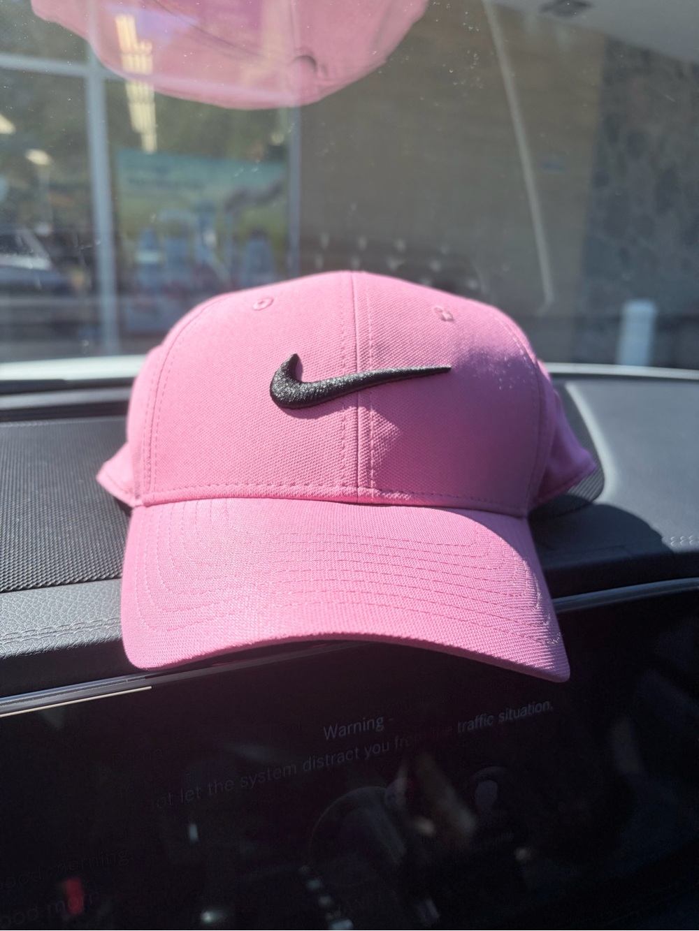 Nike Pink Hat with Black Swoosh